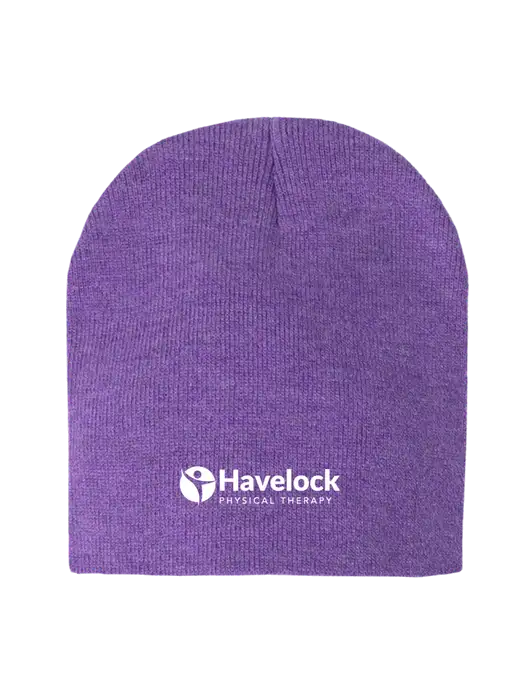 Purple Heather Element Knit Beanie w/Havelock Logo