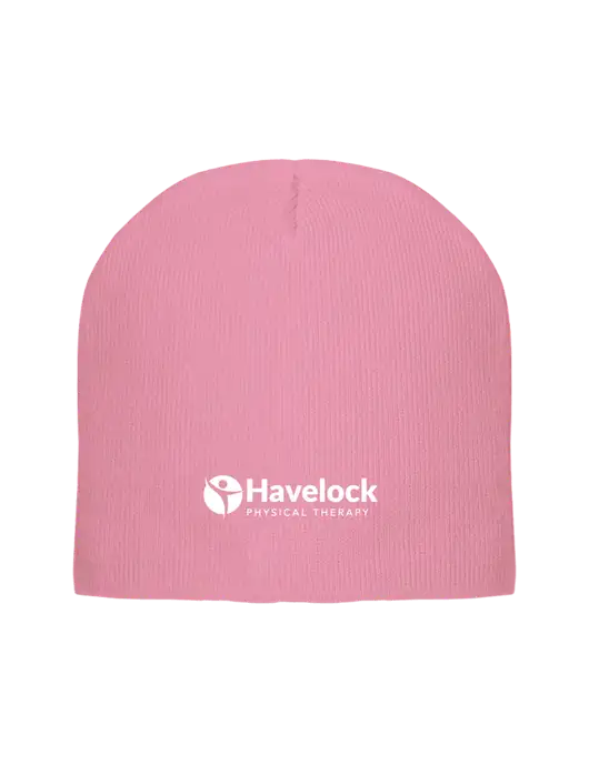 Solid Light Pink Element Knit Beanie w/Havelock Logo