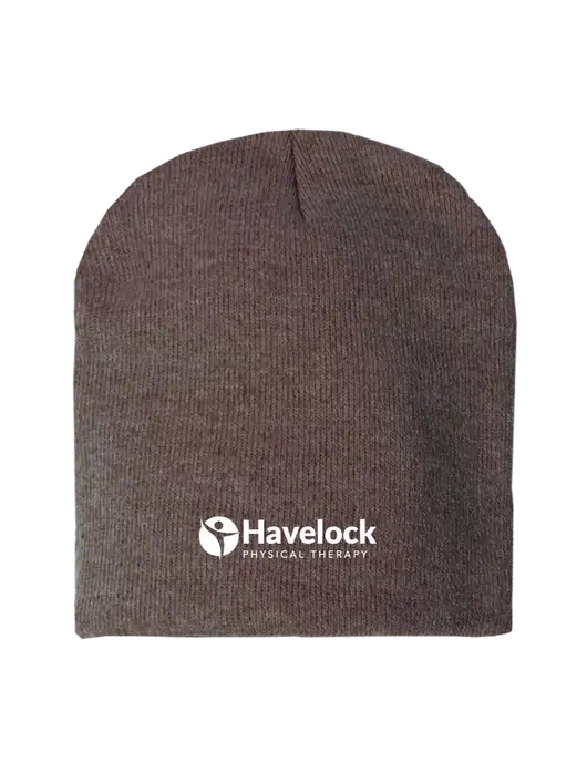 Brown Heather Element Knit Beanie  w/Havelock Logo
