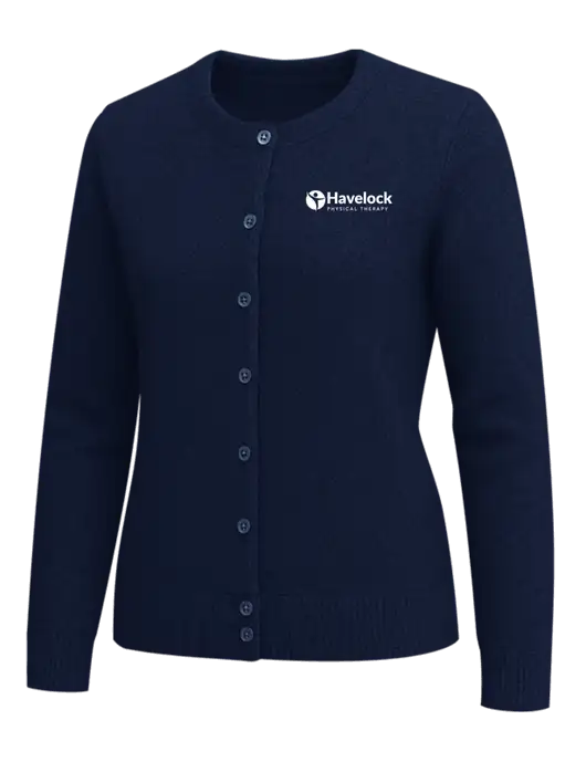 Brooks Brothers Womens Navy Washable Merino Cardigan Sweater w/Havelock Logo
