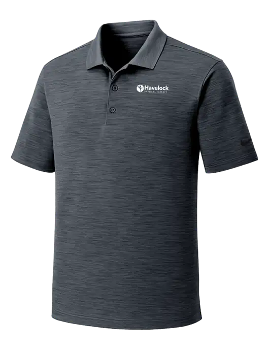 Nike Dri-FIT Dark Grey Striated Polo w/Havelock Logo