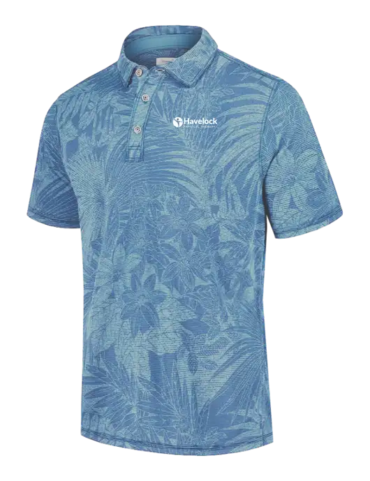 Tommy Bahama Light Blue Santiago Paradise Polo w/Havelock Logo