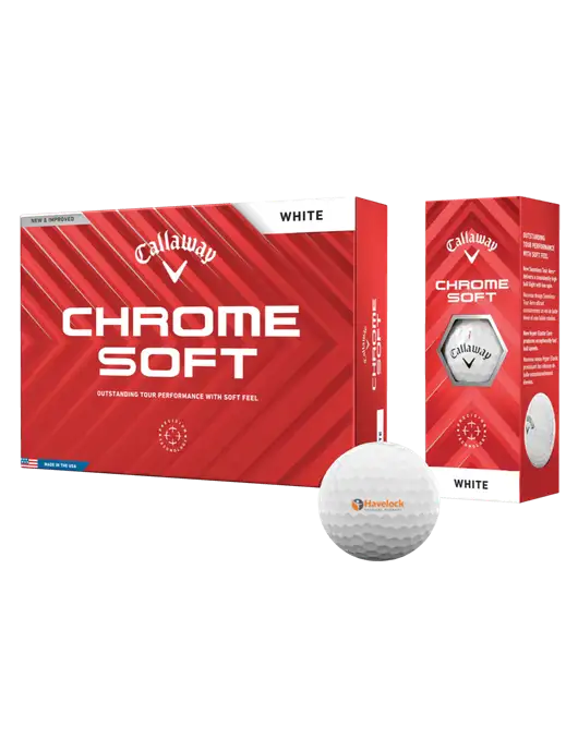 Callaway Chrome Soft Golf Balls 12/pk w/Havelock Logo