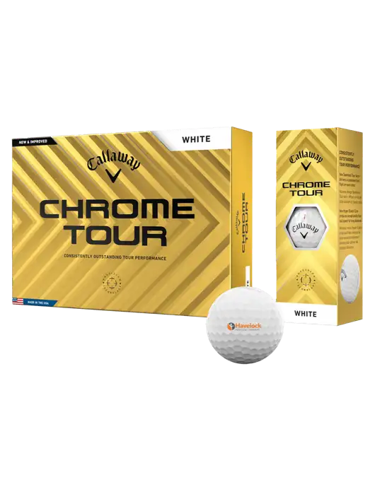 Callaway Chrome Tour Golf Balls 12/pkg w/Havelock Logo