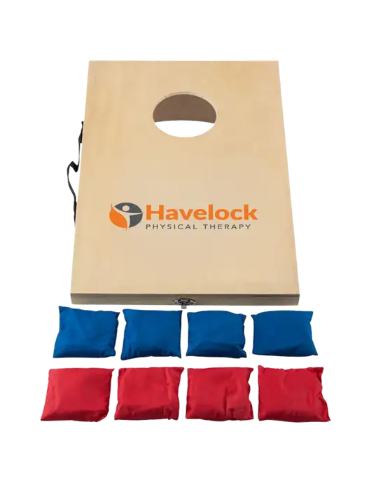 Mini 10 1/2" x 15 3/4" Wood Cornhole Game w/Havelock Logo