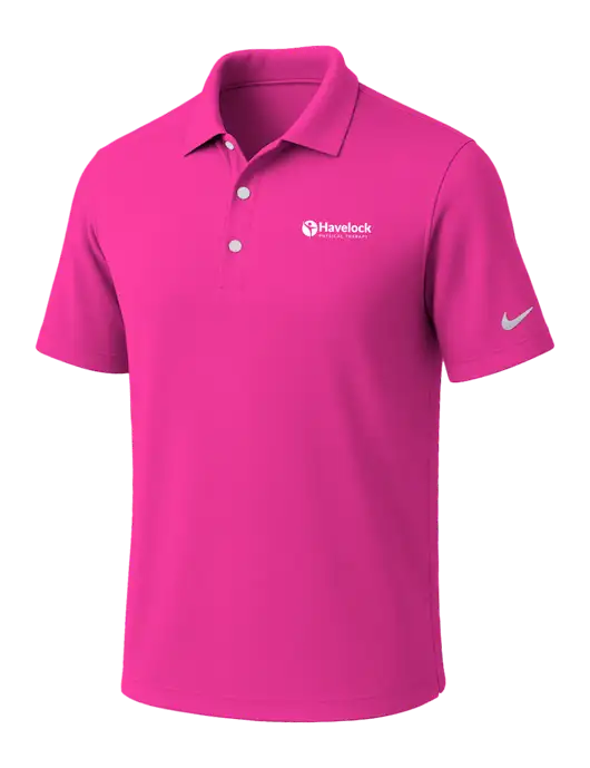 NIKE Dark Fuchsia Dri-Fit Micro Pique Polo w/Havelock Logo