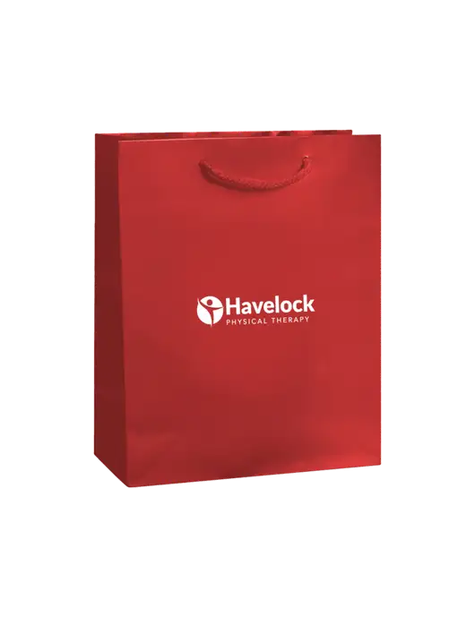 Red Gift Bag Gloss 8x10 w/Havelock Logo