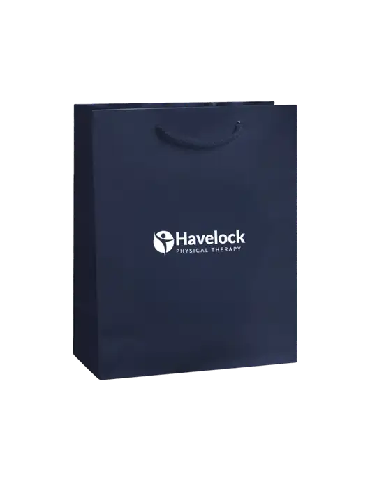 Dark Navy Gift Bag Gloss 8x10 w/Havelock Logo