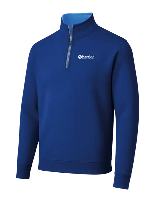 Fairway & Greene Caves Quarter-Zip Tech Dark Royal Pullover w/Havelock Logo