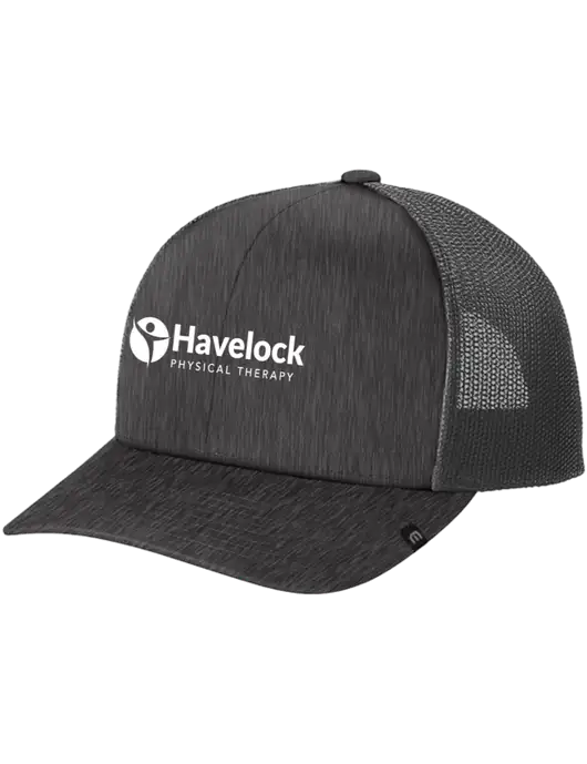 TravisMathew Very Dark Grey Heather Cruz Trucker Cap w/Havelock Logo