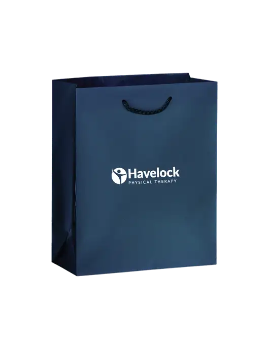 Dark Navy Gift Bag Matte 8x10 w/Havelock Logo