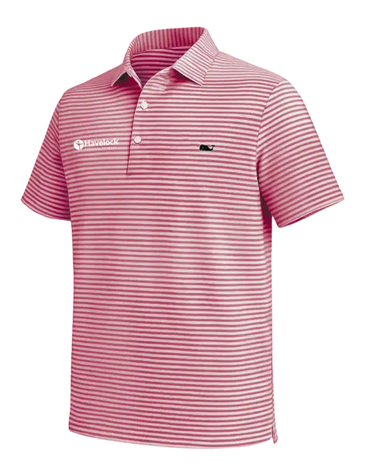Vineyard Vines Red Heathered Winstead Sankaty Polo w/Havelock Logo