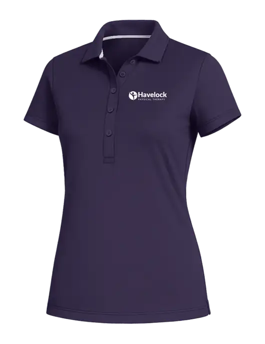 Fairway & Greene Womens Eggplant Claire Tech Polo w/Havelock Logo