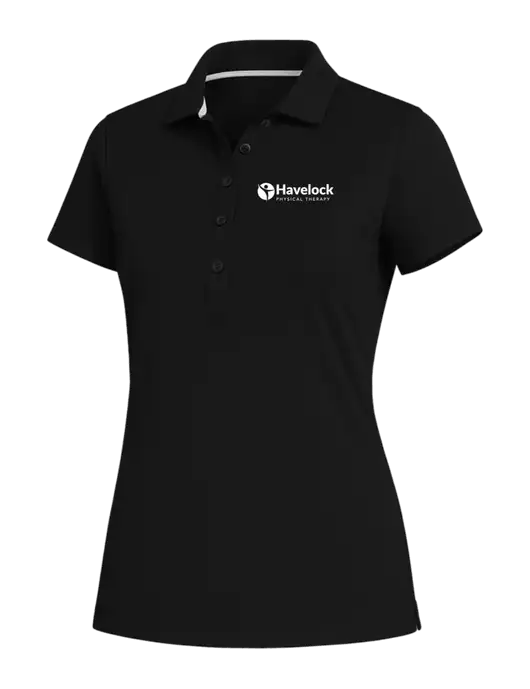 Fairway & Greene Womens Black Claire Tech Polo w/Havelock Logo