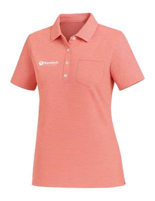 Vineyard Vines Womens Light Coral Fanshell Polo  w/Havelock Logo