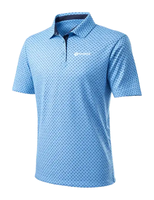 Mens Light Blue Hazelwood Polo w/Havelock Logo