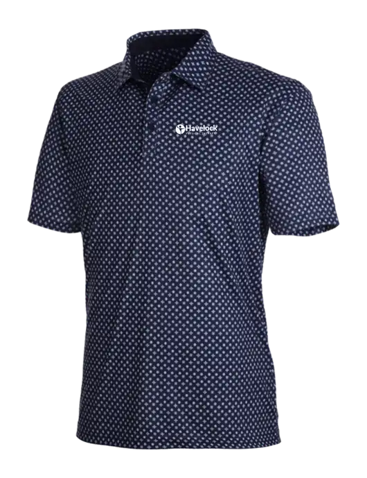 Mens Dark Navy Hazelwood Polo w/Havelock Logo