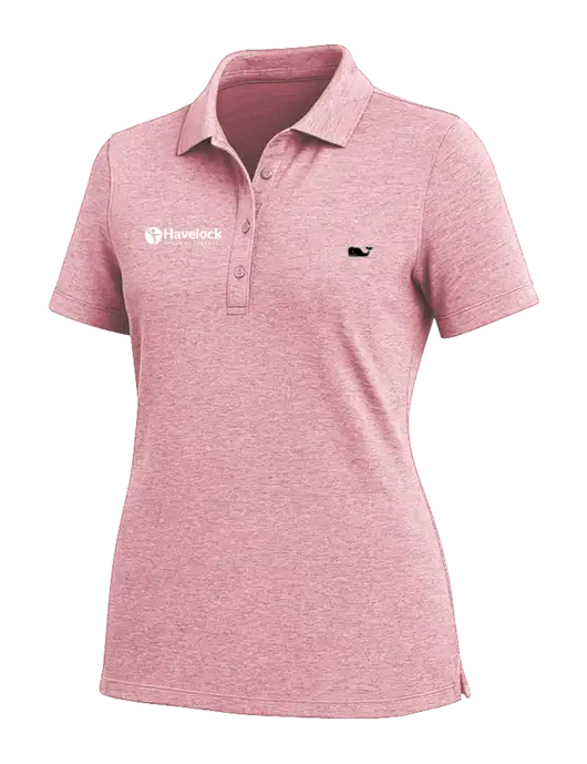 Vineyard Vines Womens Dusty Rose Edgartown Pique Polo w/Havelock Logo