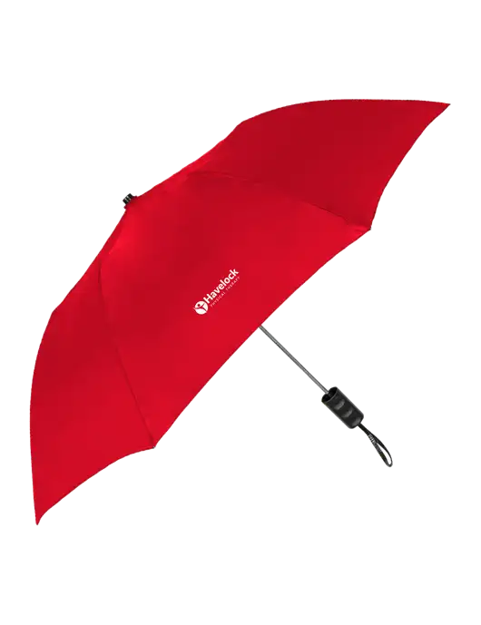 Red 42" Folding Umbrella  w/Havelock Logo