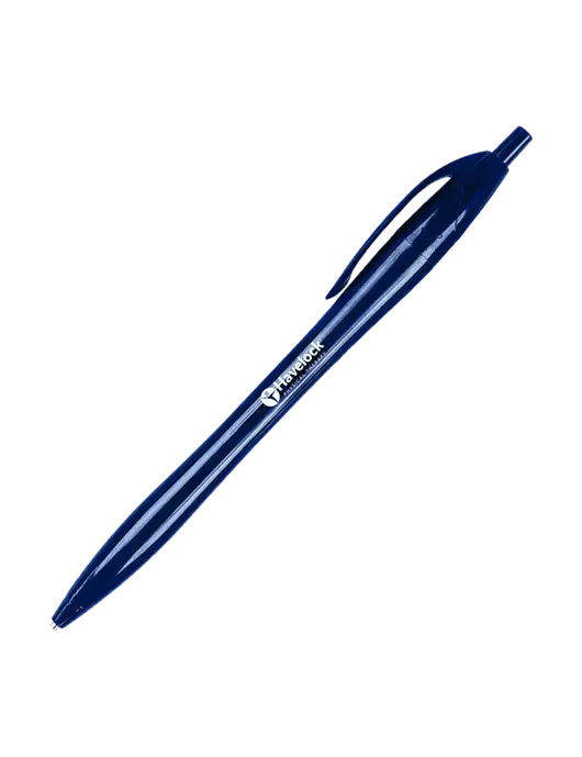 Novella Navy Solid Pen - Black Ink w/Havelock Logo