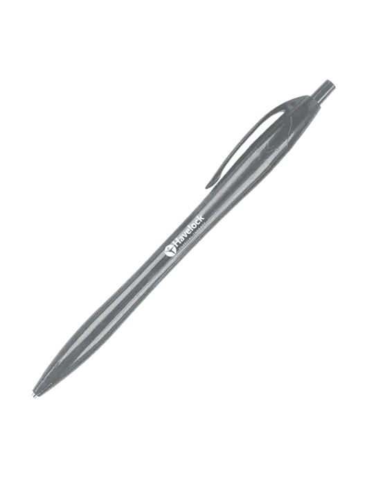 Novella Light Grey Solid Pen - Black Ink w/Havelock Logo