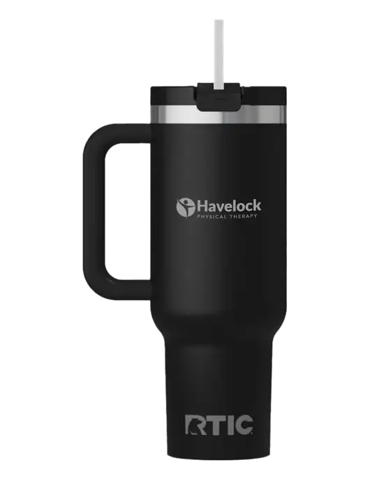 RTIC Road Trip 40 oz Black Tumbler  w/Havelock Logo