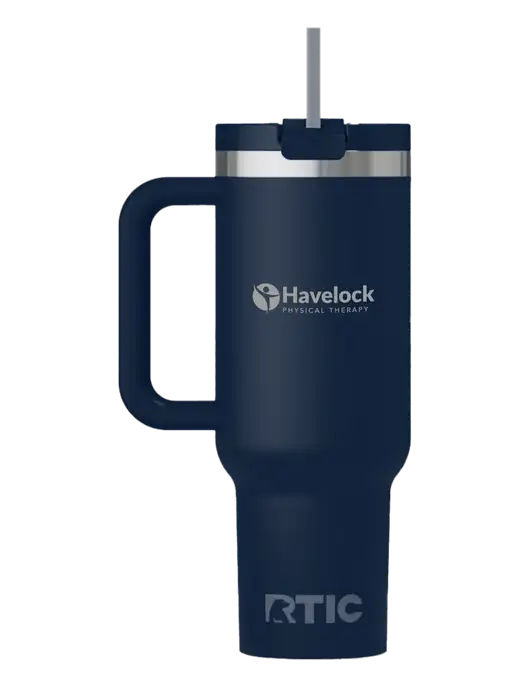 RTIC Road Trip 40 oz Navy Tumbler  w/Havelock Logo