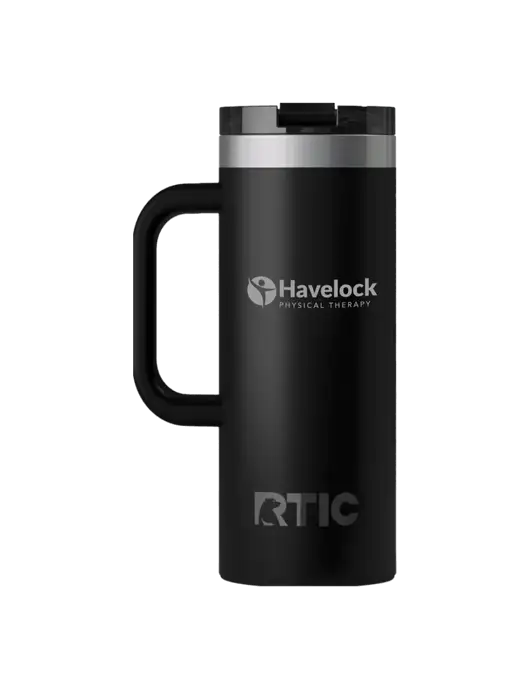 RTIC Road Trip 20 oz Black Travel Mug w/Havelock Logo