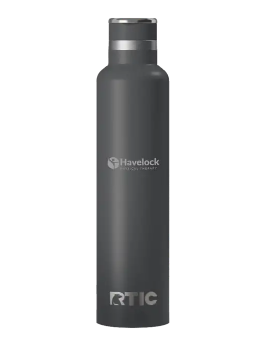 RTIC Journey 26 oz Charcoal Bottle w/Havelock Logo
