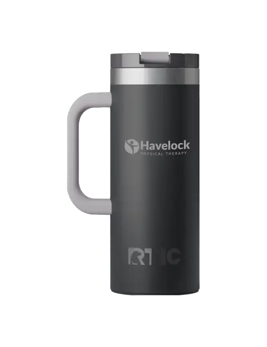 RTIC Road Trip 20 oz Charcoal Travel Mug w/Havelock Logo