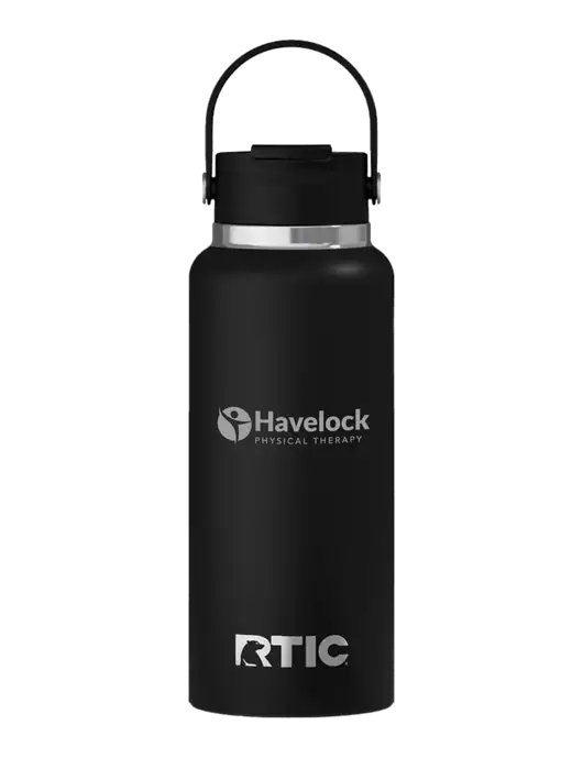 RTIC Outback 32 oz Black Bottle w/Havelock Logo