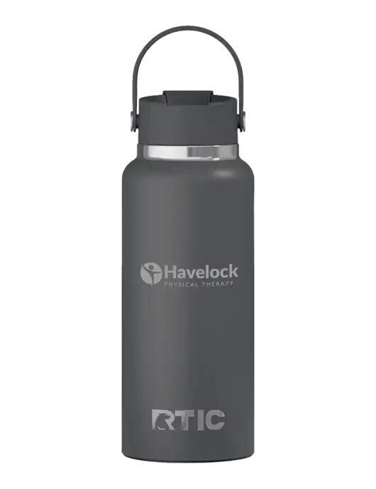RTIC Outback 32 oz Charcoal Bottle w/Havelock Logo