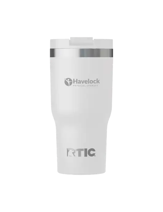 RTIC Essential 20 oz White Tumbler w/Havelock Logo