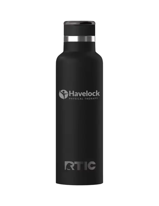 RTIC Journey 20 oz Black Bottle w/Havelock Logo