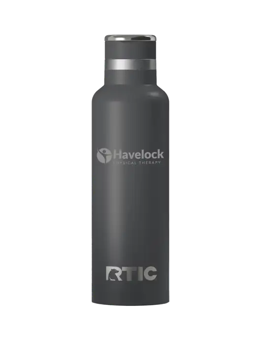 RTIC Journey 20 oz Charcoal Bottle w/Havelock Logo