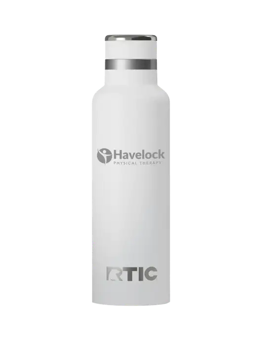 RTIC Journey 20 oz White Bottle w/Havelock Logo