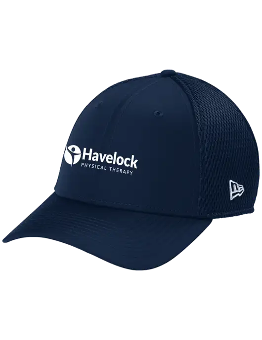 New Era 39THIRTY Performance Stretch Dark Navy Mesh Cap w/Havelock Logo