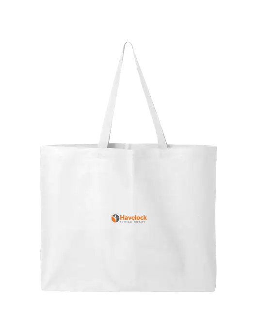 Sturdy Canvas White Tote w/Havelock Logo