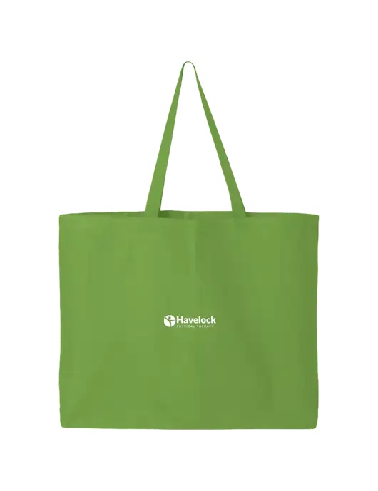 Sturdy Canvas Lime Green Tote w/Havelock Logo