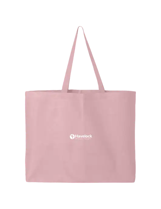 Sturdy Canvas Light Pink Tote w/Havelock Logo