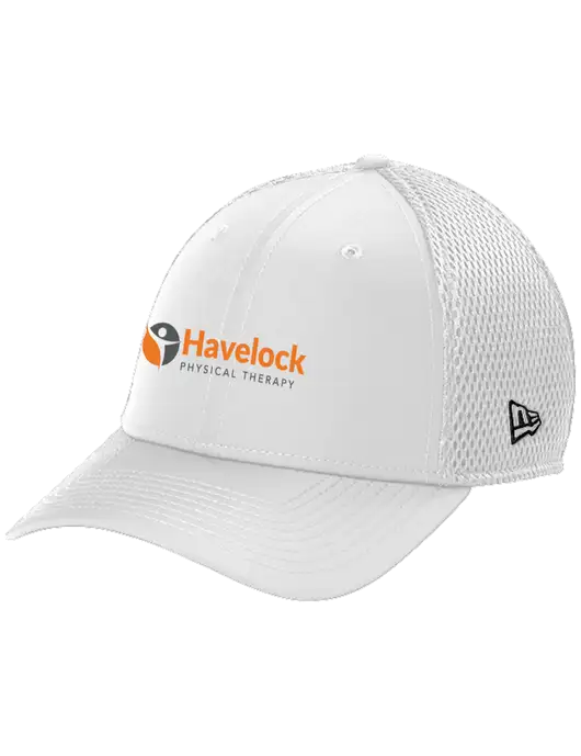 New Era 39THIRTY Performance Stretch White Mesh Cap w/Havelock Logo