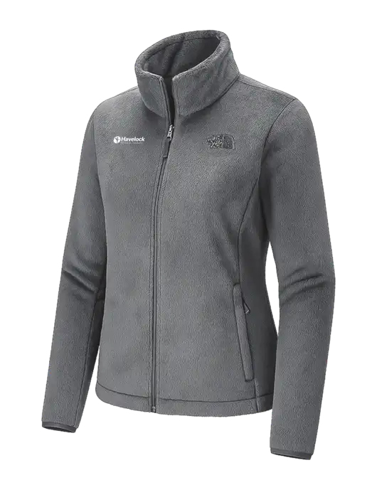 The North Face Womens Dark Medium Grey Osito Fleece Jacket
 w/Havelock Logo