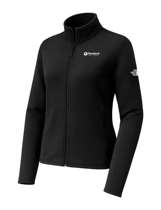 The North Face Womens Aim Full-Zip Black Fleece Jacket w/Havelock Logo
