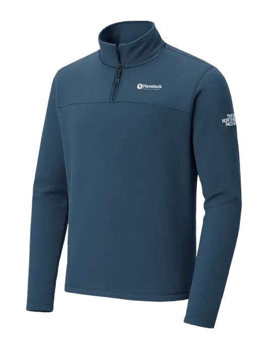The North Face Aim 1/4-Zip Light Navy Fleece w/Havelock Logo