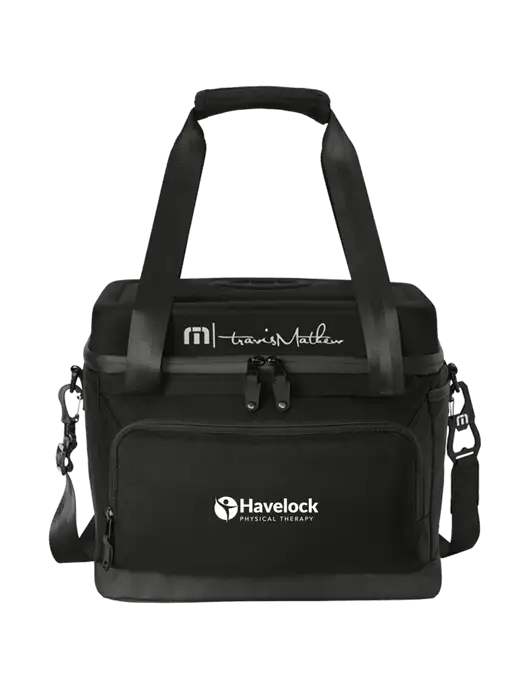 TravisMathew Black Cruise 24-Can Cooler w/Havelock Logo