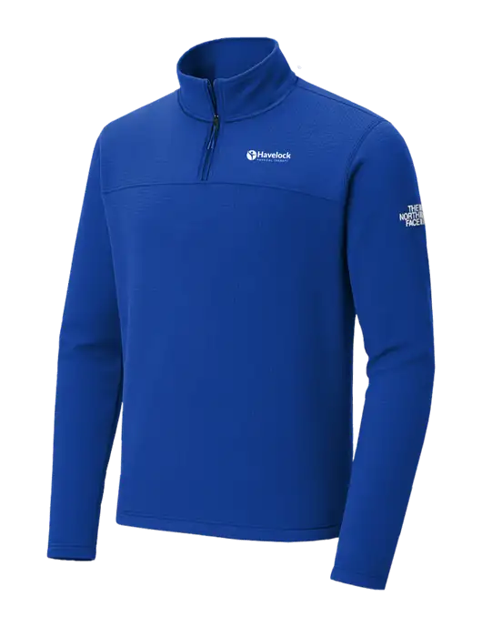 The North Face Aim 1/4-Zip Dark Royal Fleece w/Havelock Logo