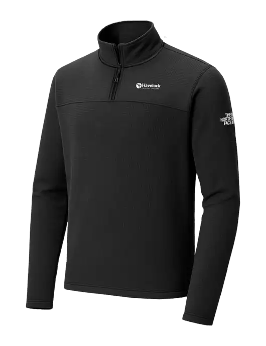 The North Face Aim 1/4-Zip Black Fleece w/Havelock Logo