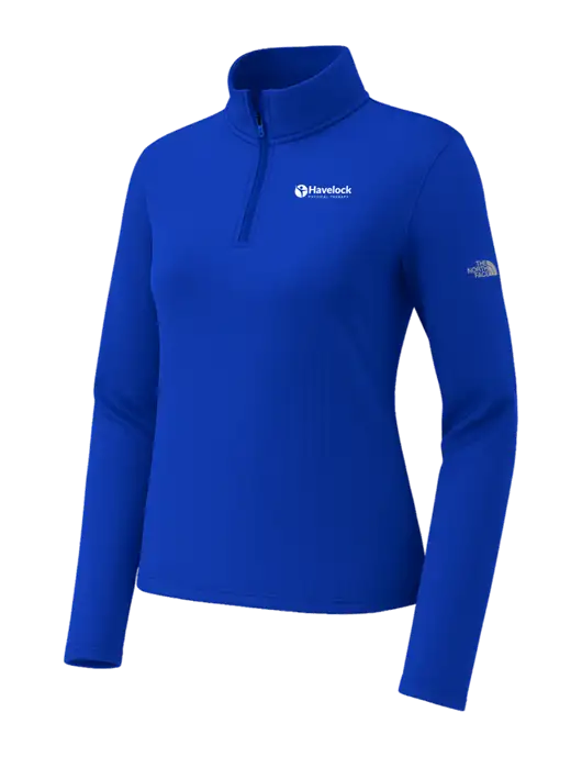 The North Face Womens Aim 1/4-Zip Dark Royal Fleece w/Havelock Logo
