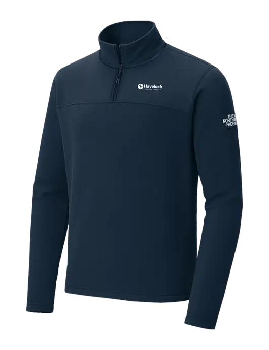 The North Face Aim 1/4-Zip Dark Navy Fleece w/Havelock Logo
