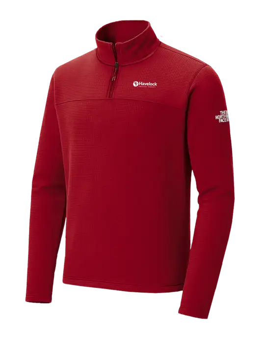 The North Face Aim 1/4-Zip Cardinal Fleece w/Havelock Logo